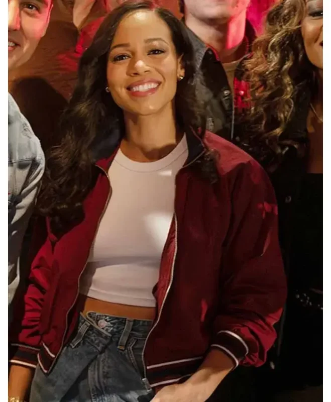 9-1-1 Nashville Roxie Alba Red Bomber Jacket