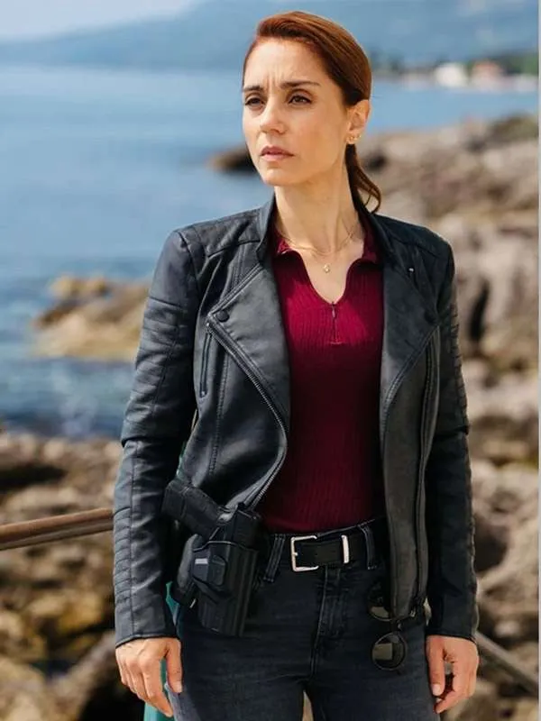 A Taste for Murder S01 Cristiana Dell’Anna Black Jacket - Image 2