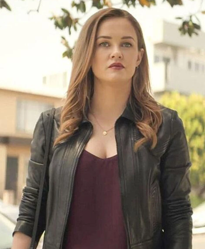 Ambyr Childers You Candace Stone Black Leather Jacket