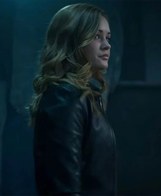 Ambyr Childers You Candace Stone Black Leather Jacket - Image 6