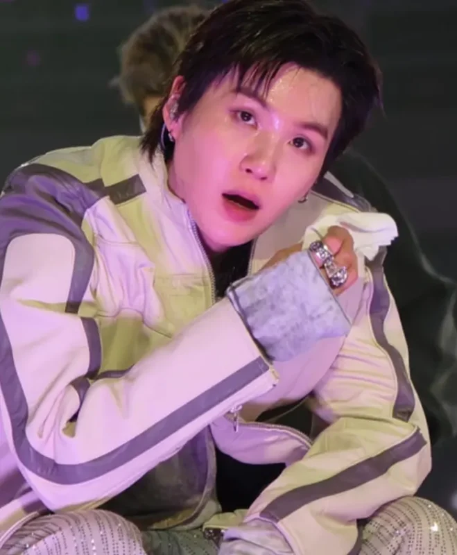 Arirang Tour Suga White Racer Jacket