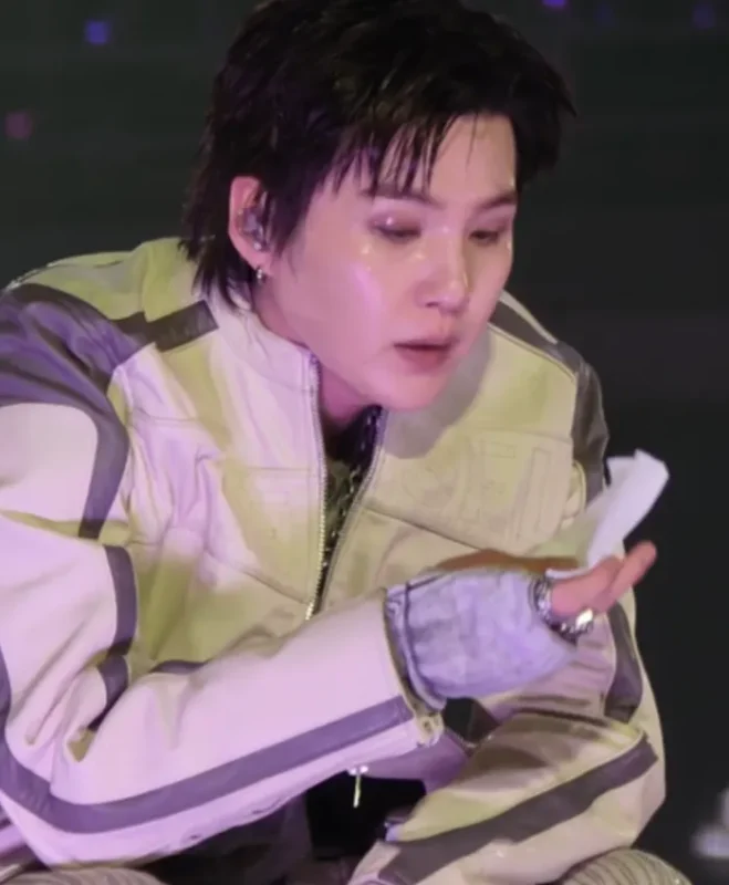 Arirang Tour Suga White Racer Jacket - Image 3