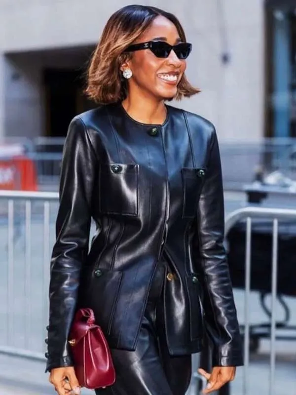 The Today Show 2026 Ayo Edebiri Leather Jacket - Image 2