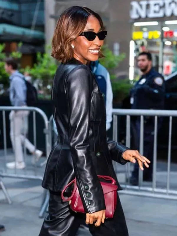 The Today Show 2026 Ayo Edebiri Leather Jacket - Image 3