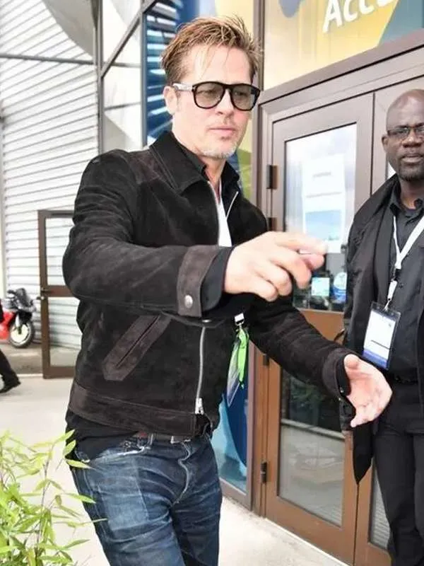 Brad Pitt F1 Black Suede Leather Jacket - Image 3