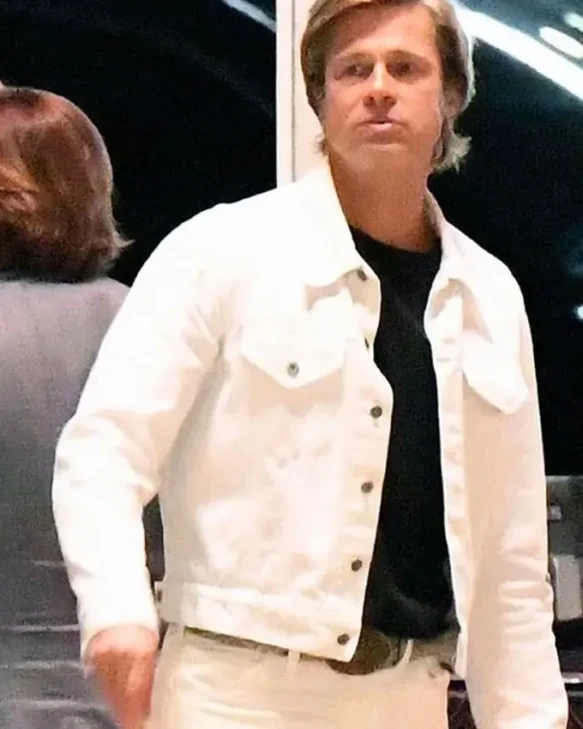 Brad Pitt Once Upon A Time In Hollywood White Jacket