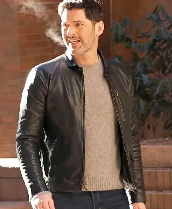 CIA Tom Ellis Black Leather Jacket