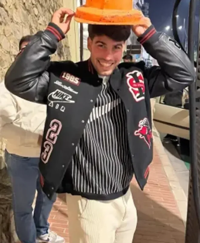 Carlos Alcaraz Black Varsity Jacket