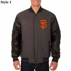 Charcoal-Black San Francisco Giants Varsity Jacket