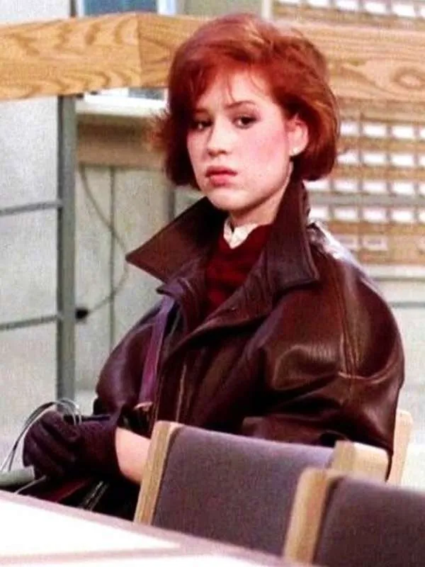 Molly Ringwald The Breakfast Club Brown Leather Jacket - Image 4