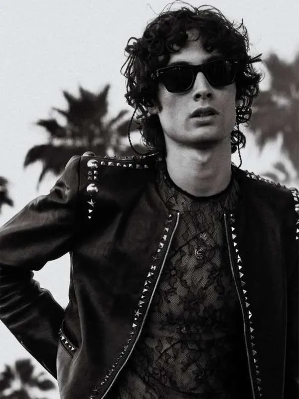 Coachella 2026 Sombr Studded Leather Jacket - Image 5