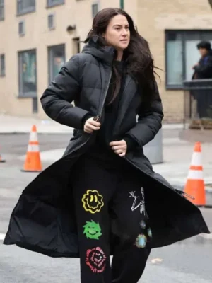 Count My Lies Shailene Woodley Black Puffer Coat