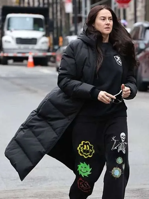 Count My Lies Shailene Woodley Black Puffer Coat - Image 2