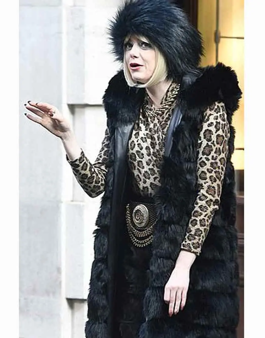 Cruella 2021 Emma Stone Fur Coat