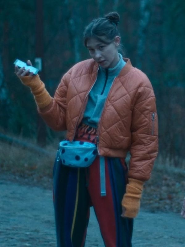 Dead End Maja Wolska Orange Quilted Jacket - Image 2