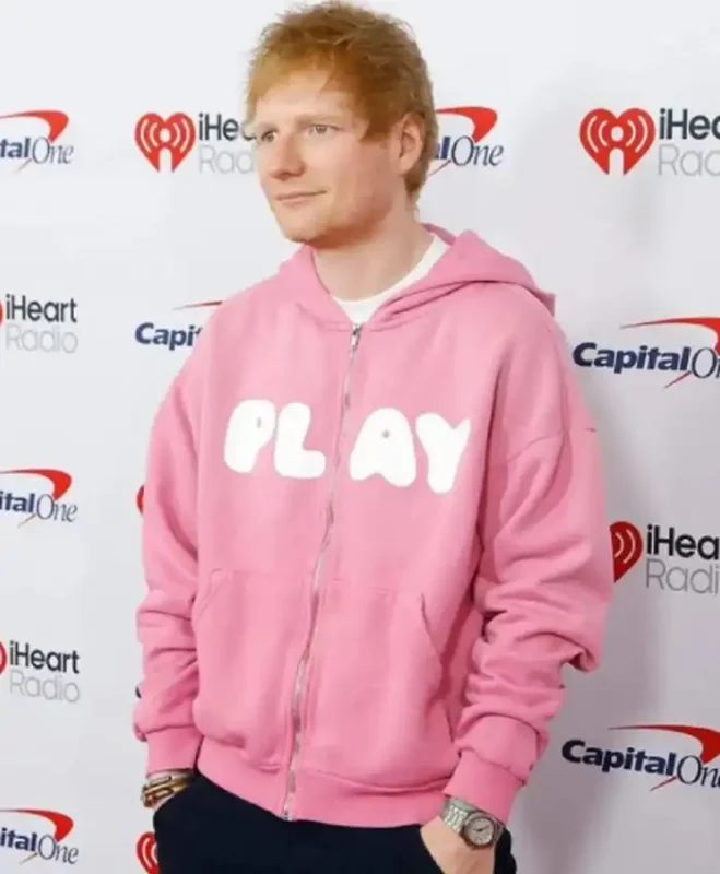 Ed Sheeran iHeartRadio Pink Play Hoodie - Image 2