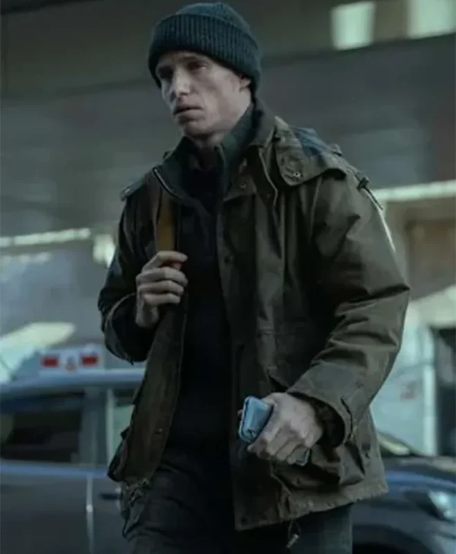 Eddie Redmayne 2024 Green Hooded Jacket - Image 2