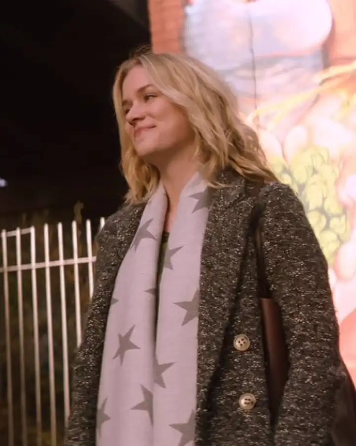 Elizabeth Lail You S02 Guinevere Beck Grey Trench Coat