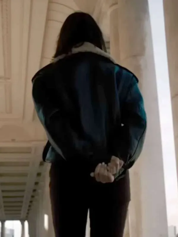 Eiza González Fountain of Youth 2025 Black Leather Jacket - Image 3