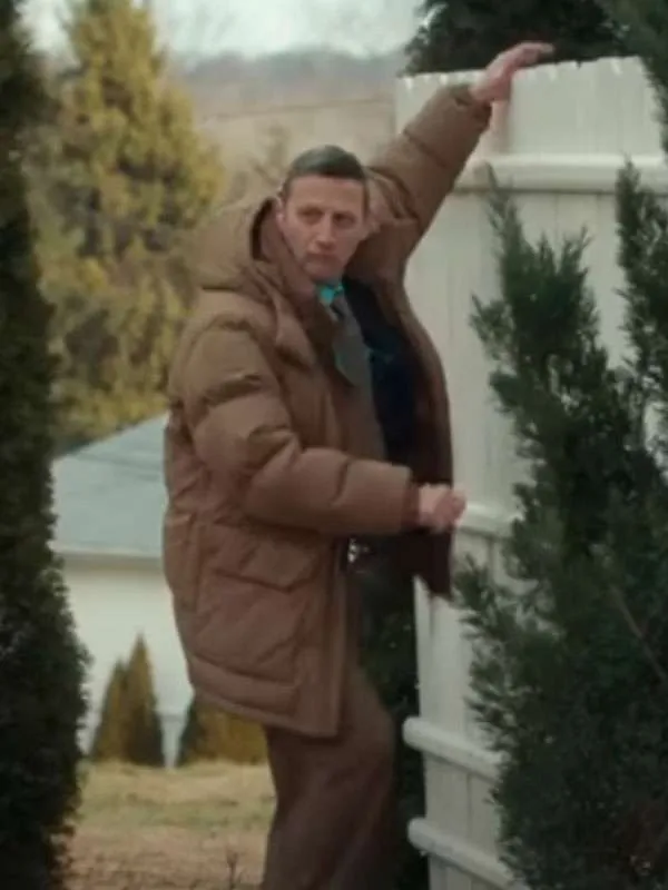 Tim Robinson Friendship 2025 Brown Puffer Jacket - Image 2