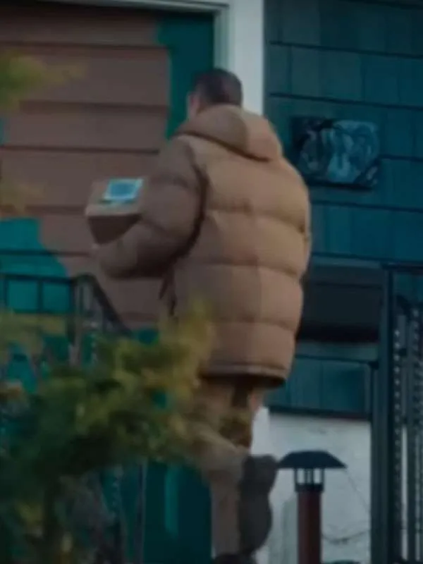 Tim Robinson Friendship 2025 Brown Puffer Jacket - Image 3