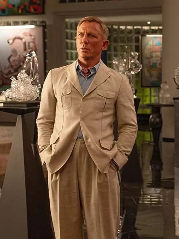 Daniel Craig Glass Onion Beige Coat