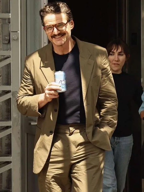 Pedro Pascal NYC Brown Coat