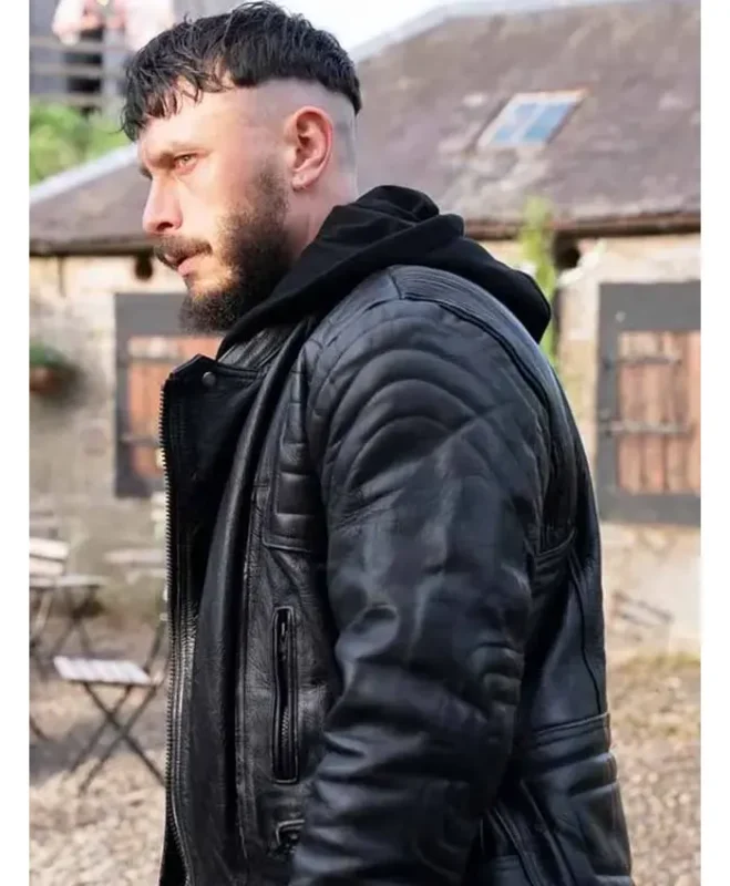 Half Man Richard Gadd Black Leather Jacket - Image 2
