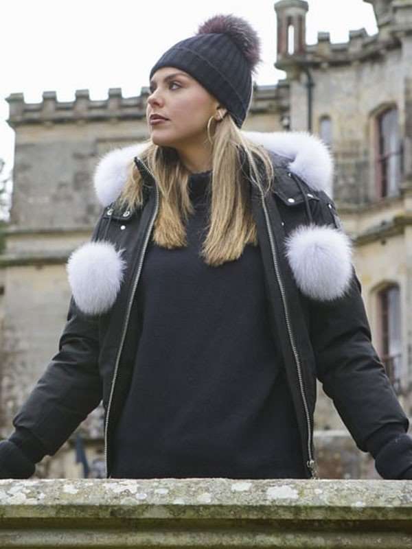 The Bachelorette Hannah Brown Fur Hooded Jacket