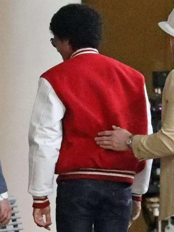 Jaafar Jackson Michael 2025 Red Varsity Jacket - Image 2