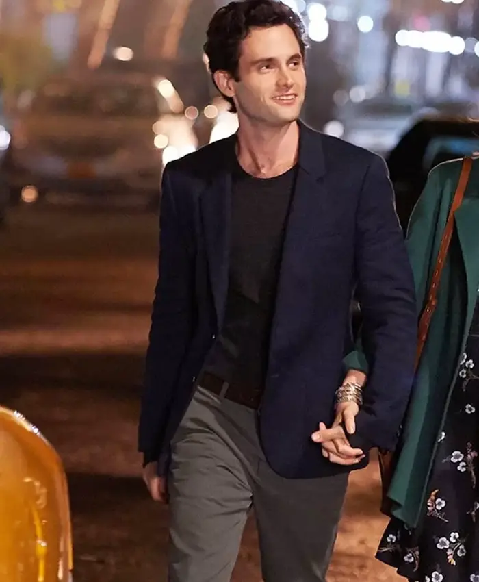 Joe Goldberg You Penn Badgley Blue Blazer