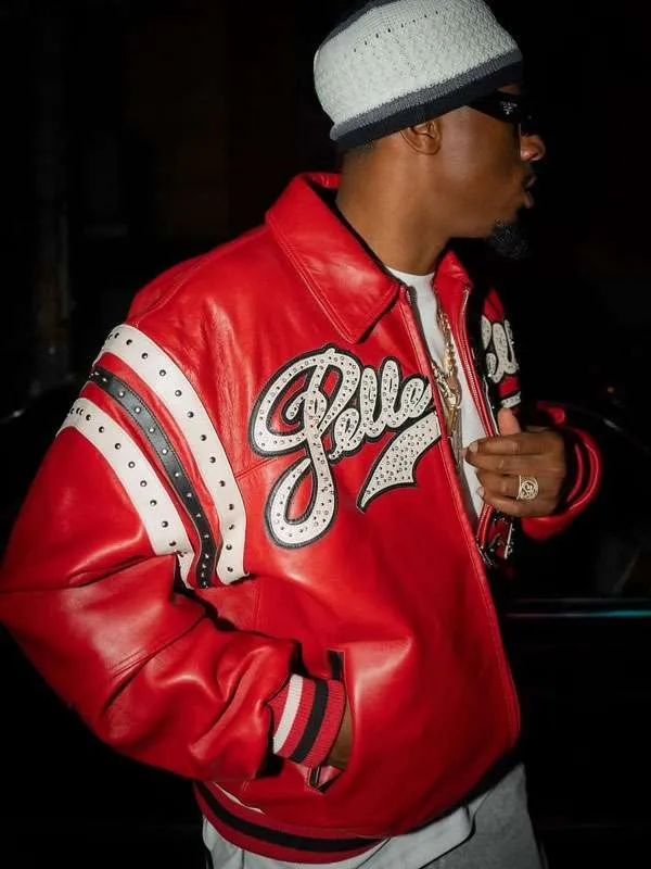 Joey Badass Pelle Pelle Red Leather Jacket - Image 2
