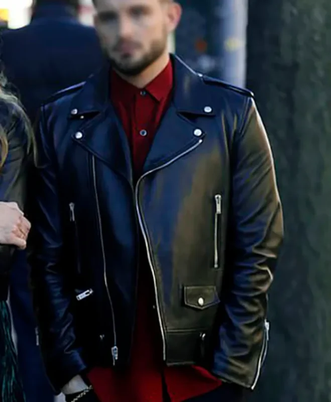 Josh Younger S07 Black Real Leather Biker Jacket - Image 3