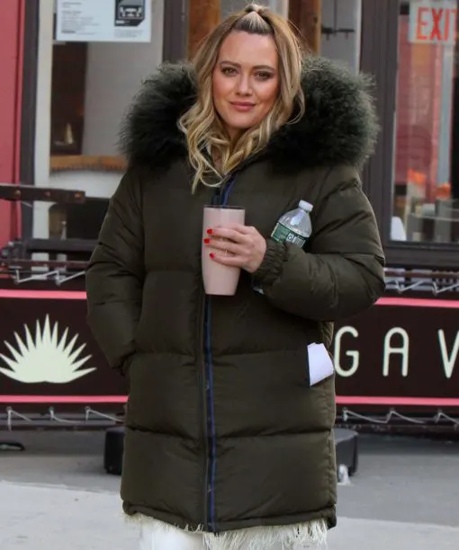 Kelsey Peters Younger Fur Collar Green Parachute Jacket