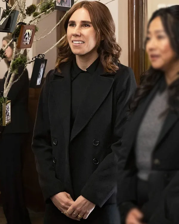 Laid S01 Zosia Mamet Black Wool Peacoat