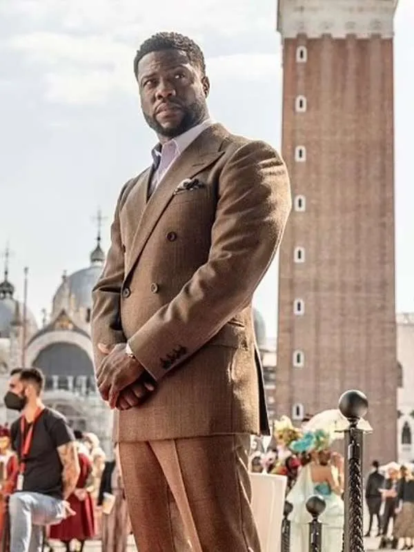 Kevin Hart Lift 2024 Brown Coat - Image 2