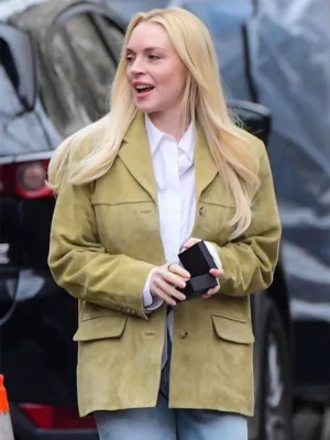 Lindsay Lohan Count My Lies Suede Blazer