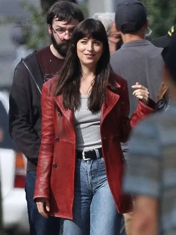 Dakota Johnson Madame Web Leather Jacket