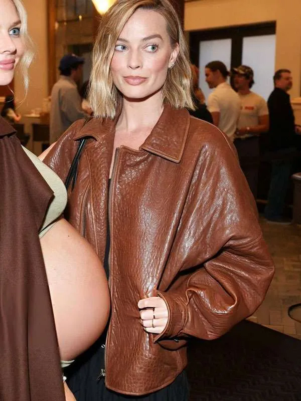 Margot Robbie Ready or Not 2 Brown Leather Jacket