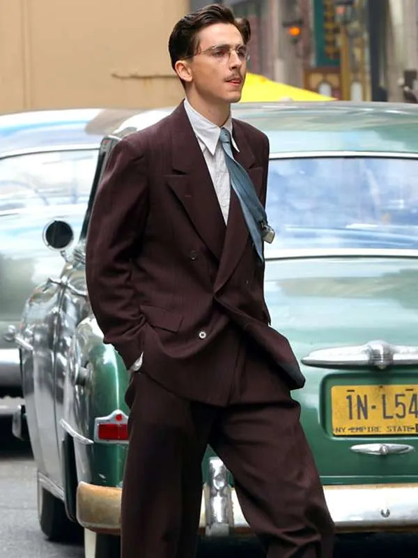 Timothée Chalamet Marty Supreme 2025 Brown Coat - Image 3