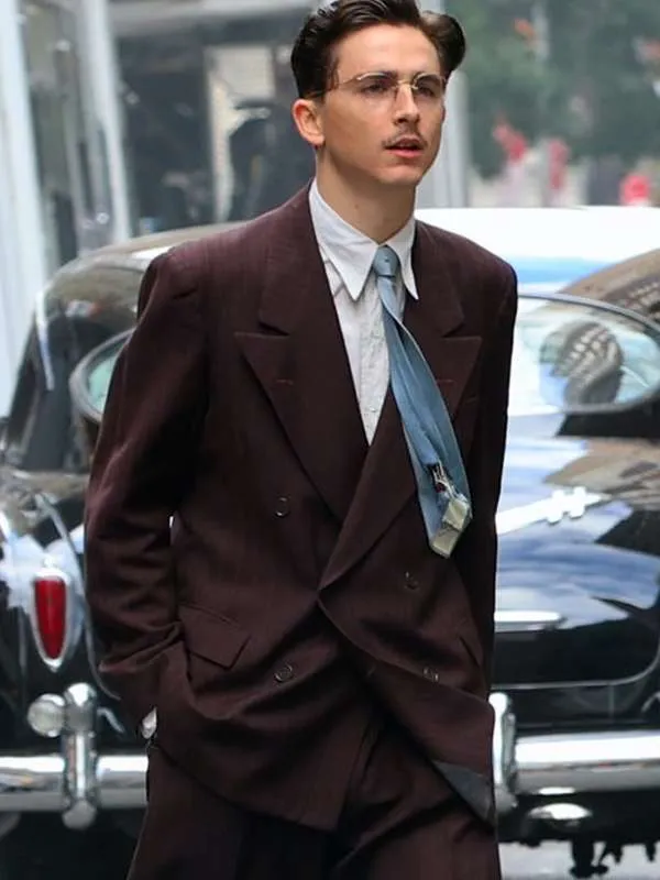 Timothée Chalamet Marty Supreme 2025 Brown Coat