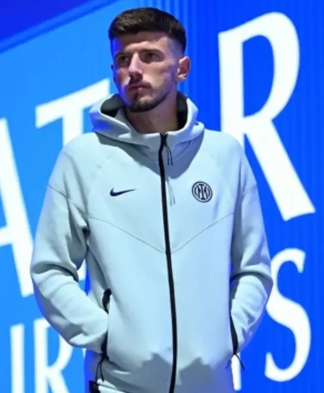 Nike Inter Milan Tech White Windrunner Hoodie - Image 2