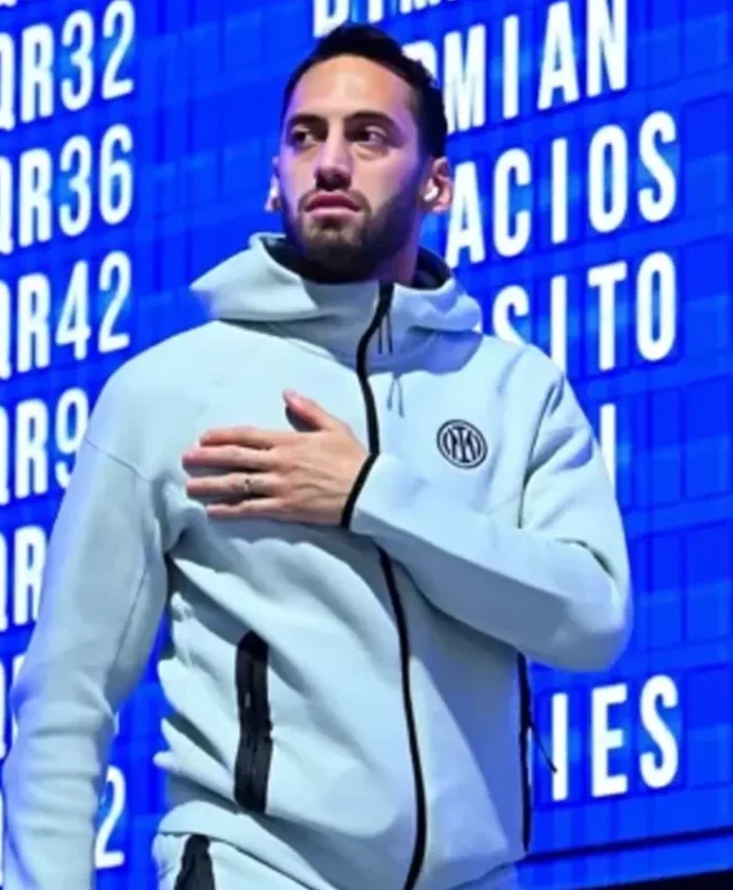 Nike Inter Milan Tech White Windrunner Hoodie - Image 3