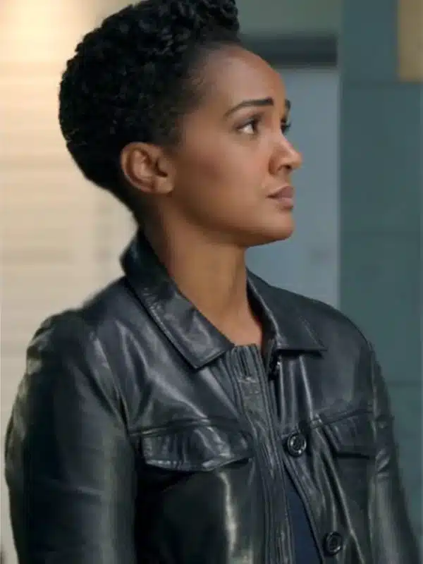 The Rookie S06 Mekia Cox Black Leather Jacket - Image 4