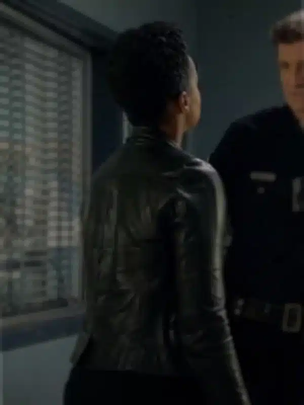 The Rookie S06 Mekia Cox Black Leather Jacket - Image 6