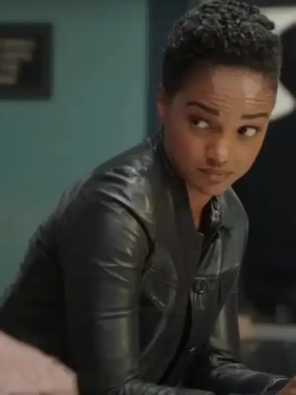 The Rookie S06 Mekia Cox Black Leather Jacket - Image 3