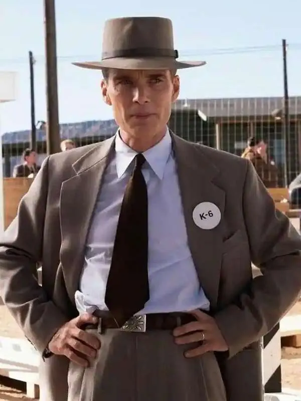 Cillian Murphy Oppenheimer 2023 Beige Coat