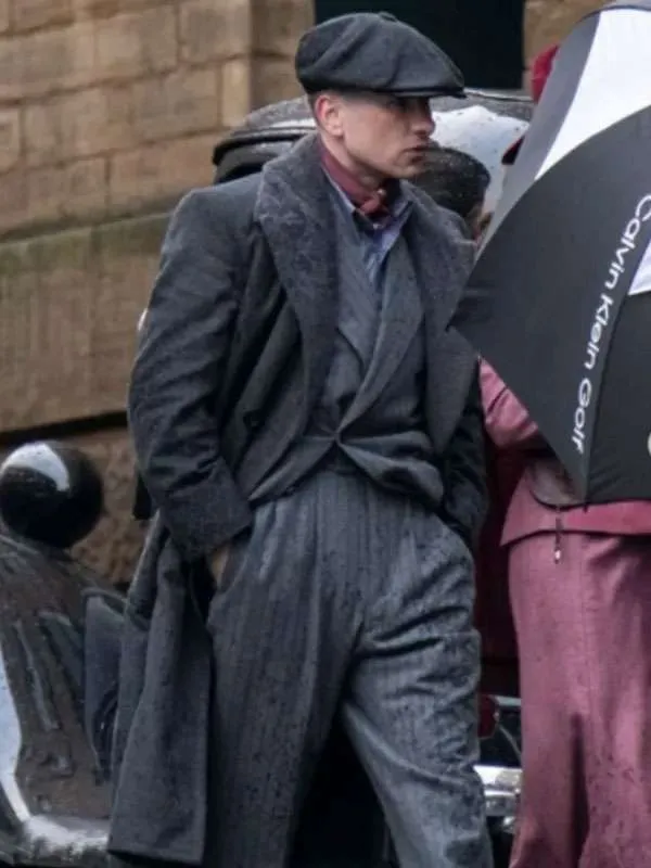 Barry Keoghan Peaky Blinders The Immortal Man Grey Coat - Image 3