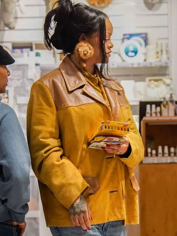 Rihanna Miu Miu Suede Jacket - Image 2