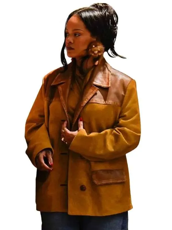 Rihanna Miu Miu Suede Jacket